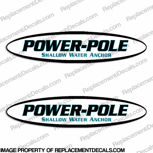 Power-Pole Shallow Water Anchor Decals - Set of 2 INCR10Aug2021
