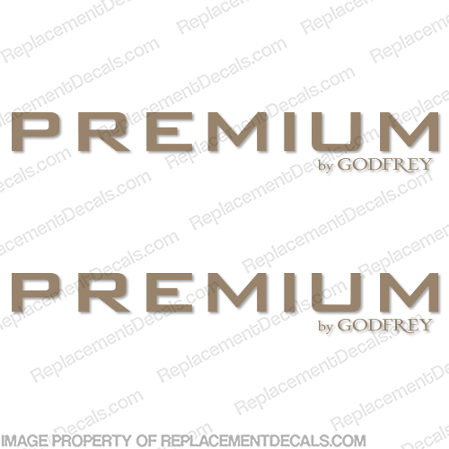 Premium By Godfrey Marine Pontoon Boat Logo Decals - Any Color!  by godfrey, INCR10Aug2021