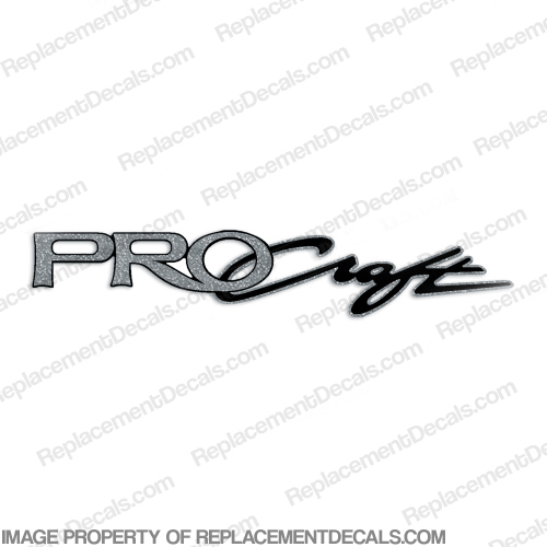 Tracker Marine Pro Craft Boat Decal  - Metallic Silver procraft, pro-craft, pro, craft, tracker, marine, boat, boat, decal, sticker, decals, INCR10Aug2021