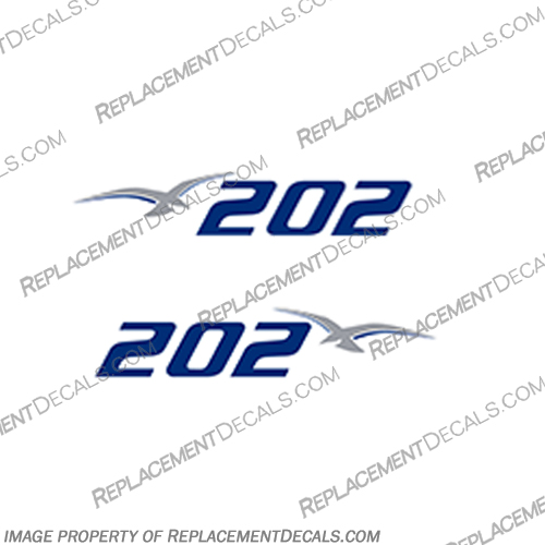 Pro-Line "202" Decals 1999 - 2 Colors  pro, line, proline, pro line, 202, boat, decals, full, kit, stickers, stripes, graphics, logos, 2, color, option, bird, outboard, hull, set