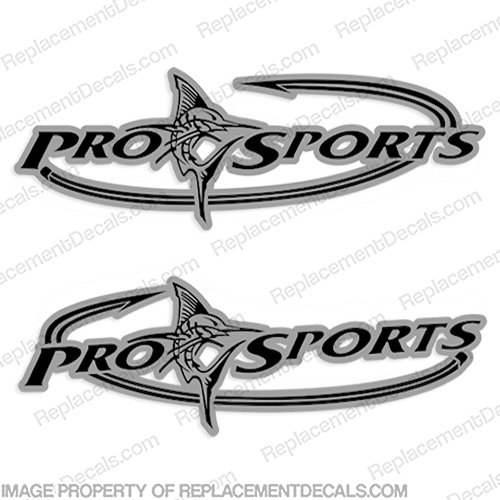 Pro Sports Logo Decal - Silver/Black prosport, prosports, INCR10Aug2021