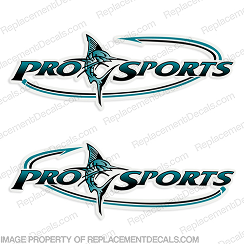 Pro Sports Logo Decal - Teal/Black prosport, prosports, INCR10Aug2021