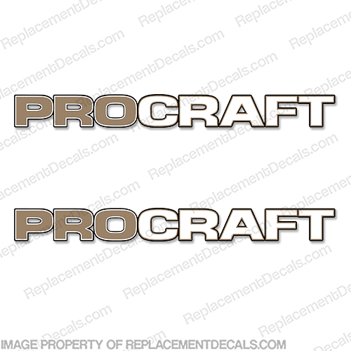 Pro Craft Logo Decals (Light Gold) procraft, pro-craft, INCR10Aug2021