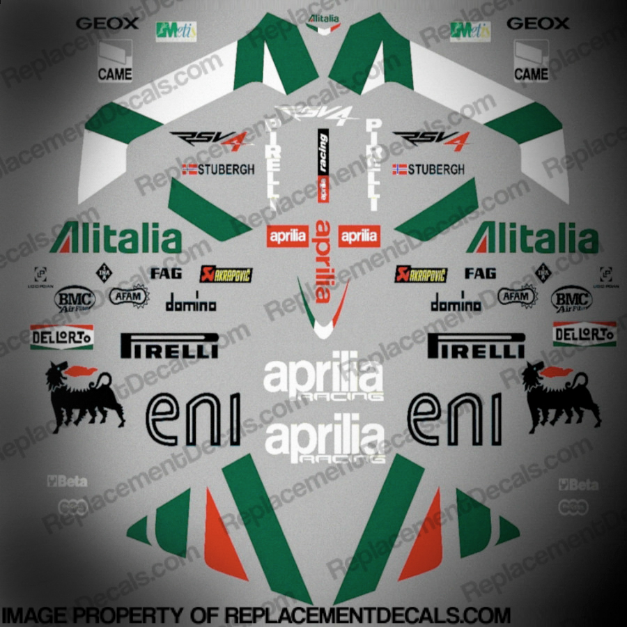 Aprilia RSV4 Race Replica Decal Kit - 2010 INCR10Aug2021