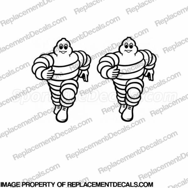 Michelin Running Man Decals - Set of 2 INCR10Aug2021