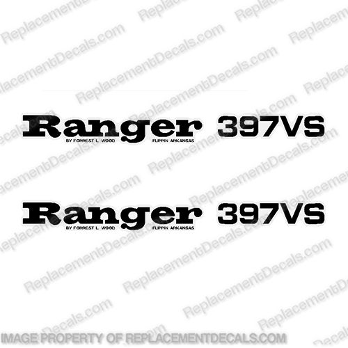 Ranger 397VS Decals (Set of 2) - Any Color!   ranger, r, 93, 83, 91, vs, 397, boat, marking, tag, model, sport, decals, decal, sticker, stickers, kit, set