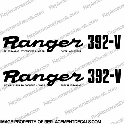 Ranger 392-V Early 1980s Decals (Set of 2) - Any Color! INCR10Aug2021