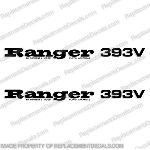 Ranger 393V Decals (Set of 2) - Any Color!  393, v, INCR10Aug2021