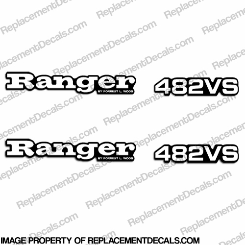 Ranger 482VS Decals (Set of 2) - Any Color! ranger, boat, boats, decal, sticker, any, color, custom, set, of, 2, two, 482, 482VS, 482 VS