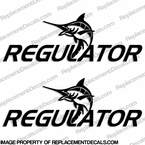 Regulator Boat Logo w/ Fish Decals (Set of 2) - Any Color! INCR10Aug2021