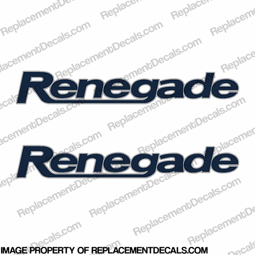 Renegade Boat Decals(Set of 2) - 2 Color! INCR10Aug2021