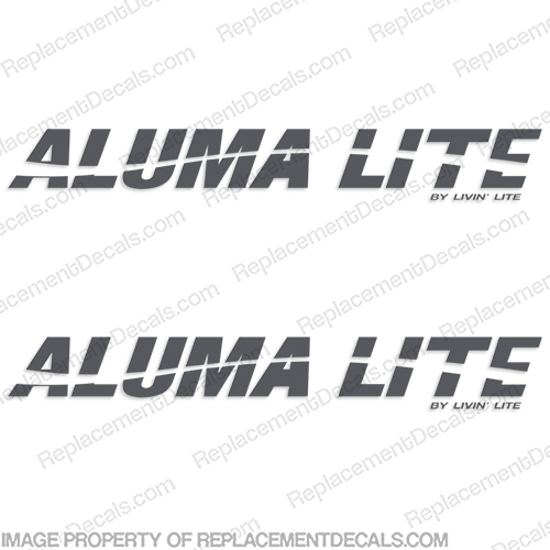 Aluma-Lite By Livin Lite RV Decals (Set of 2) - Any Color! aluma, alumalite, livinlite, living, light, alumalight, aluma-light, INCR10Aug2021