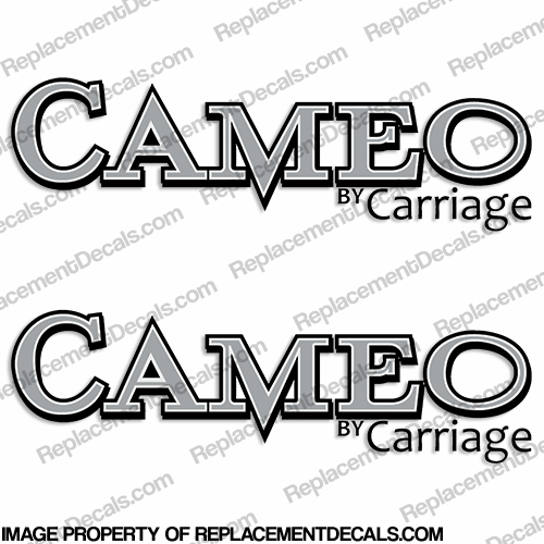 Cameo by Carriage RV Decals (Set of 2)  rv, decals, cameo, by, crossroads, carriage, 5th, wheel, camper, trailer, stickers, motorhome, travel, vehicle 