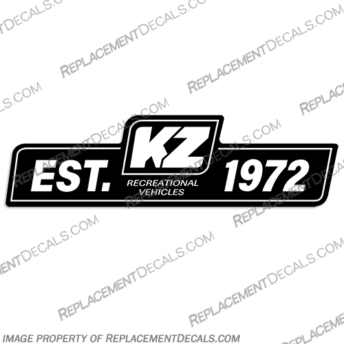 Escape by KZ 1972 RV Decal - Any Color! escape, by, kz, est, 1972, rv, decal, logo, sticker, camper, motorhome, any, color, single, 