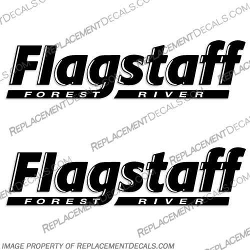 2005 Style Flagstaff Forest River RV Decals - Any Color! 2005, Style, Flag, Staff, Flagstaff, Forest, River, RV, Decal, Decals, Sticker, Set, any, color, color!, custom
