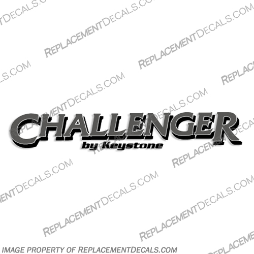Challenger by Keystone RV Single Decal  - Style 1  challenger, keystone, key stone, style1, style, 1,  rv, camper, motorhome, vehicle, travel, trailer, decal, decals, stickers, set, of, two, 2, single