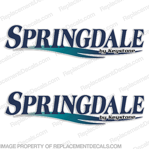 Springdale by Keystone RV Decals (Set of 2) - Style 2 spring, dale, spring dale, spring-dale, key, stone, key stone, key-stone, INCR10Aug2021