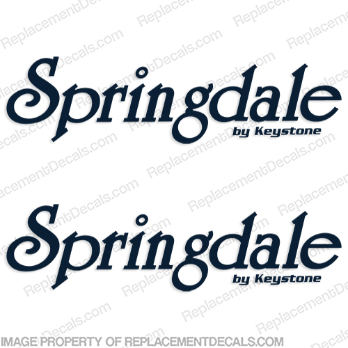 Springdale by Keystone (Style 3) RV Decals to Sites - Any Color! (Set of 2) spring, dale, spring dale, spring-dale, key, stone, key stone, key-stone, spring-dale, INCR10Aug2021