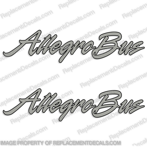 Tiffin Allegro Bus RV Decals (Set of 2) - 2 Color  rv, decals, tiffin, allegro, bus, motorhome, camper, coach, decal, stickers