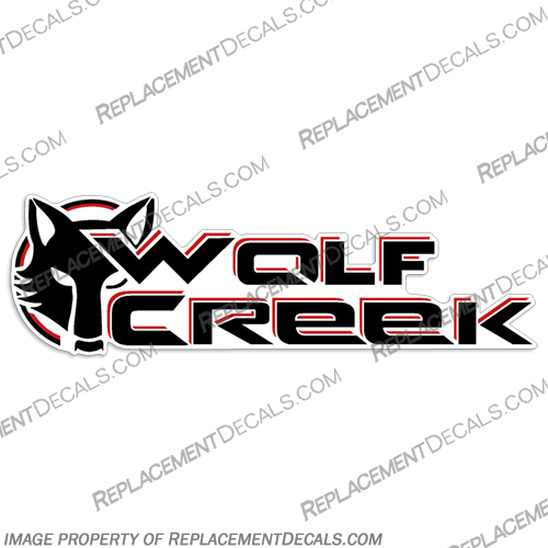 Wolf Creek RV Decal - Single wolf, creek, rv, decal, single, motorhome, travel, trailer, camper, 
