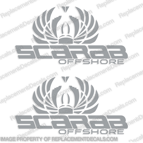 Scarab Offshore Wellcraft Boats Logo Decals - Any Color scarab, decals, large, boat, graphic, decal, sticker, boat, hull, logo
