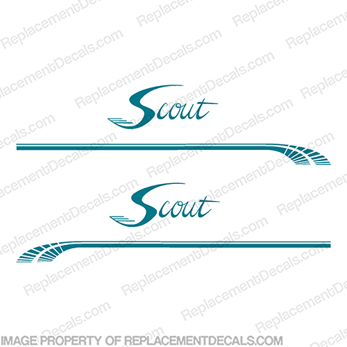 Scout Boat Logo and Separate Stripe Decals - Any Color! Scout 160 INCR10Aug2021