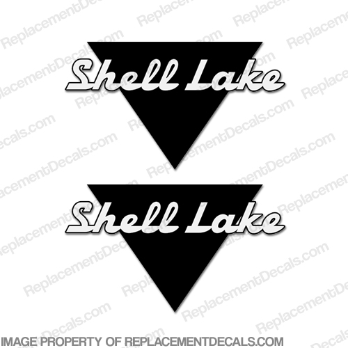 Shell Lake Boat Logo Decals (Set of 2) - Any Color! INCR10Aug2021