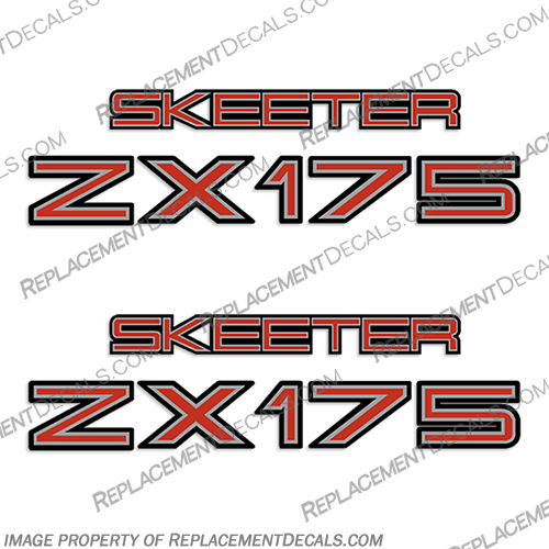 Skeeter Boat Logo Decal - ZX175 Silver Inline Skeeter, Boat, Decals, sx175, sx, 175, boats, Bay, Bass, Hull, Logo, Sticker, INCR10Aug2021, decal, ZX 150, ZX150, White, Inline