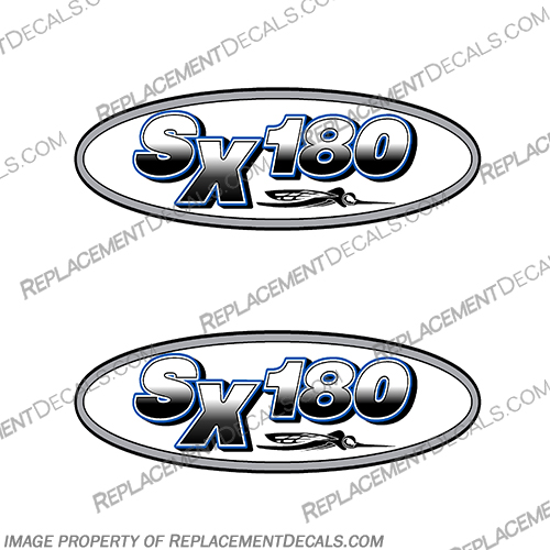 Skeeter SX180 Oval Flat Emblem Decals - Set of 2 Skeeter, Boat, Decals, sx180, sx, 180, boats, Bay, Bass, Hull, Logo, Sticker, Decal, set, of, 2, two, oval, flat, emblem,