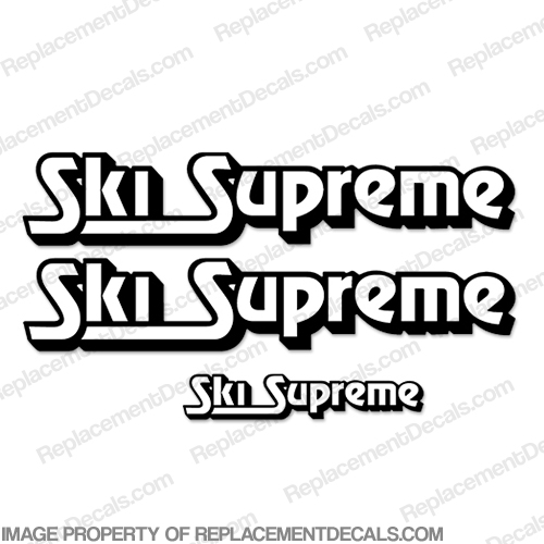 Ski Supreme Boat Logo Decals - Any Color! INCR10Aug2021
