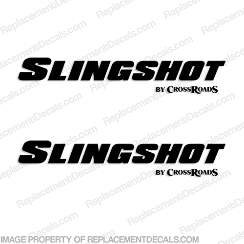 Slingshot By Crossroads RV Decals - Any Color! (Set of 2)  rv, conversion, van, sticker, label, logo, decal, kit, set, marking, recreational, vehicle, camper, caravan, sling, shot, sling-shot, INCR10Aug2021
