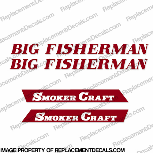 Smoker Craft "Big Fisherman" Boat Decal Package - Any Color INCR10Aug2021