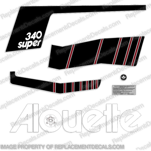 Alouette 1973 340 Super Snowmobile Decals  Alouette, 1973, 340, Super, Snowmobile, Decals, decal, sticker, kit, set