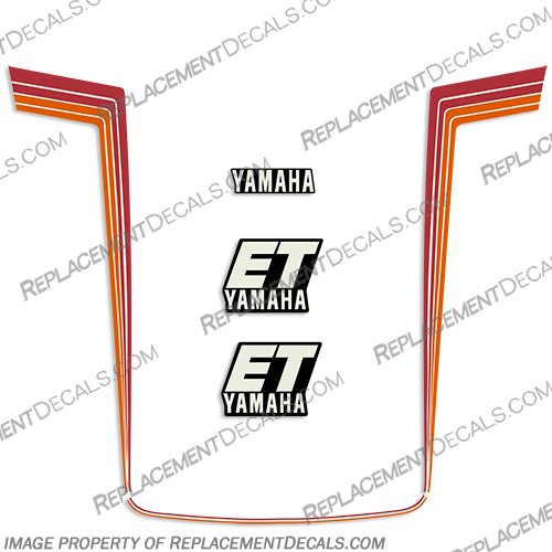 Yamaha Enticer Snowmobile Hood Decal Kit - 1982 yamaha, enticer, hood, 1982, 82, tonneau, snow, mobile, snowmobile, decals, stickers, kit, set, of, 2, sled, 