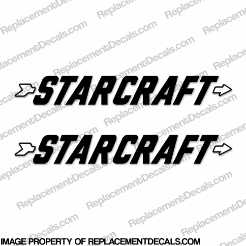 Starcraft Boat Logo Decals (Set of 2) - Style 1 - Any Color! INCR10Aug2021