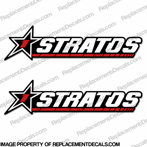 Stratos 1 Boats Logo Decal (Set of 2) - Older Style INCR10Aug2021