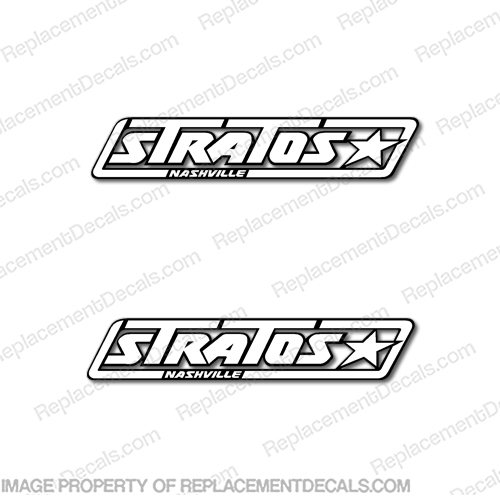 Set of 2 Stratos Boat Decals-3 Sizes Available 
