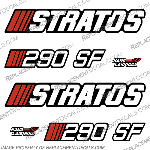 Stratos Boats 290 SF Full Kit Boat Decals Stratos, Boat, Boats, w/, with, Star, 1, Decal, Decals, 290, SF, Full, Kit