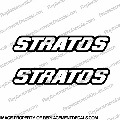 Stratos 278 Bass Boat Decal - Mid 1990s Style (Set of 2) INCR10Aug2021