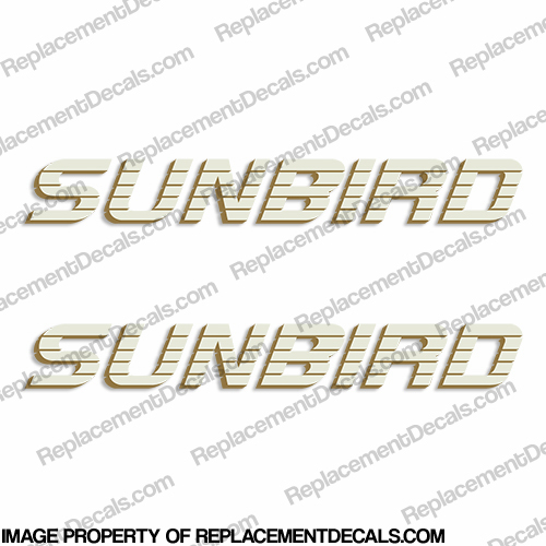 Sunbird Boat Logo Decals (Set of 2) INCR10Aug2021