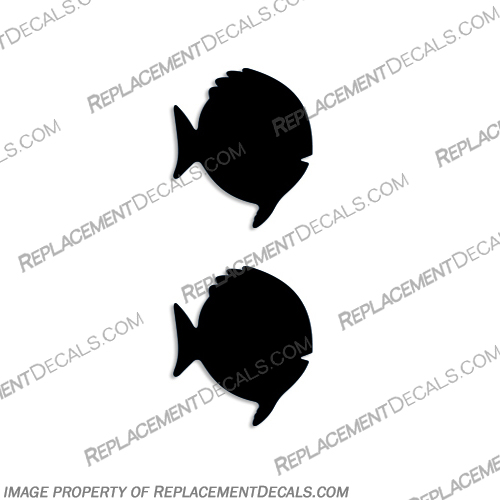 Sunfish "Fish" Boat Logo Decal - Any Color!  sunfish, sun, fish, boat, logo, decal, decals, stickers, set, of, 2, two, any, color, black