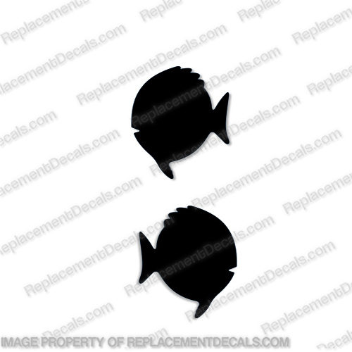 Sunfish "Fish" Sail Boat Sail Logo Decal - Any Color!   sunfish, sun, fish, boat, logo, decal, decals, stickers, set, of, 2, two, any, color, black