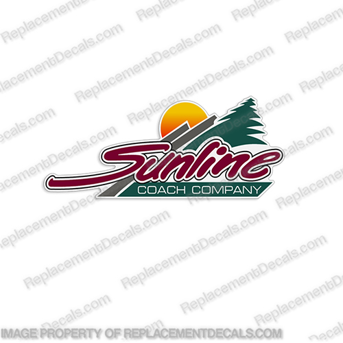 Sunline RV Decal Kit Coach Company tropical, recreational vehicle decals, river, side, sun, line, coach, INCR10Aug2021