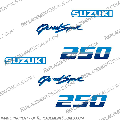 Suzuki LT250 Quad Sport ATV Decals - 1989 atv, decals, suzuki, lt250, LT, 250, quadsport, quad, sport, 4-wheeler, 1989, stickers, kit, offroad, off road, dirt, bike