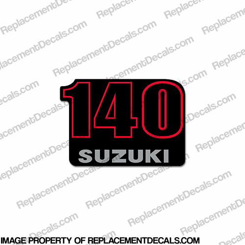 Suzuki "140" Single Decal - Rear INCR10Aug2021