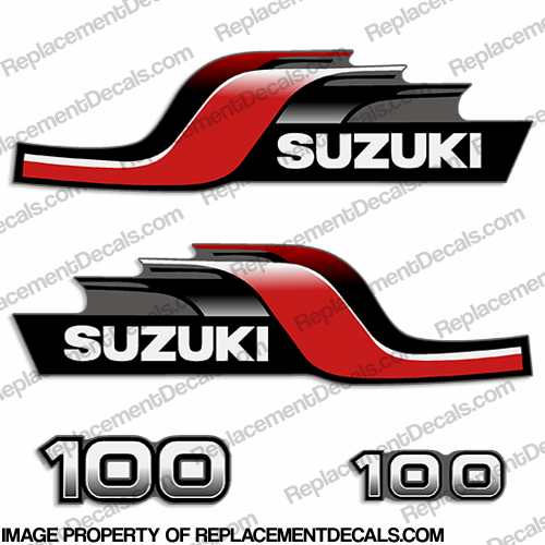 Suzuki DT100 100hp Decal Kit - 1998 INCR10Aug2021