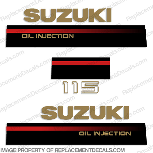 Suzuki 115hp 2-Stroke Decal Kit - 1995 - 1997 INCR10Aug2021