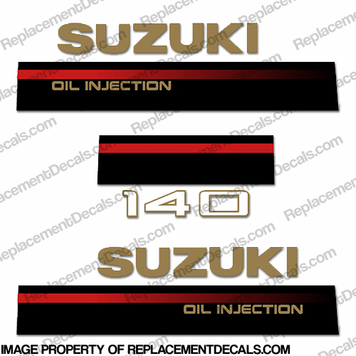 Suzuki 140hp 2-Stroke Decal Kit - 1995 - 1997 INCR10Aug2021