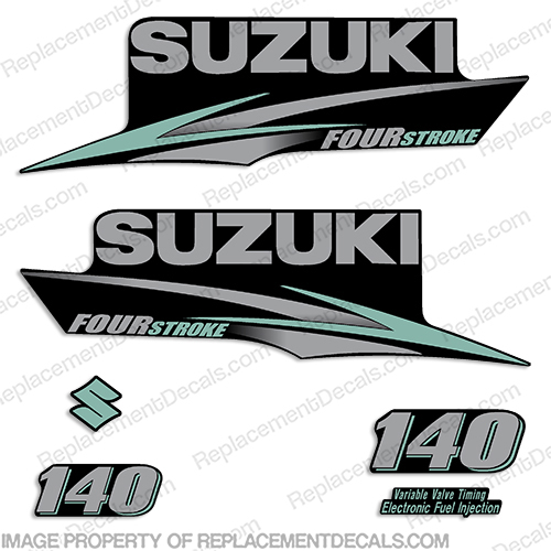 Suzuki 140hp FourStroke Decals - 2010+ (Sea Foam) INCR10Aug2021