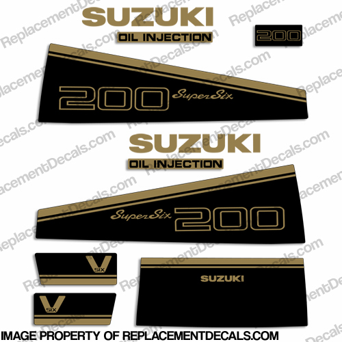 Suzuki 200hp DT200 Decal Kit - 1988 INCR10Aug2021